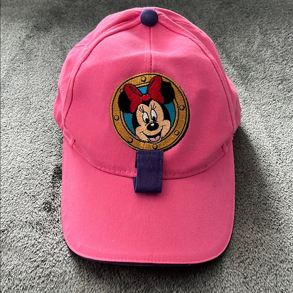 Disney Cruise Line Embroidered Minnie Mouse Pink Baseball Cap